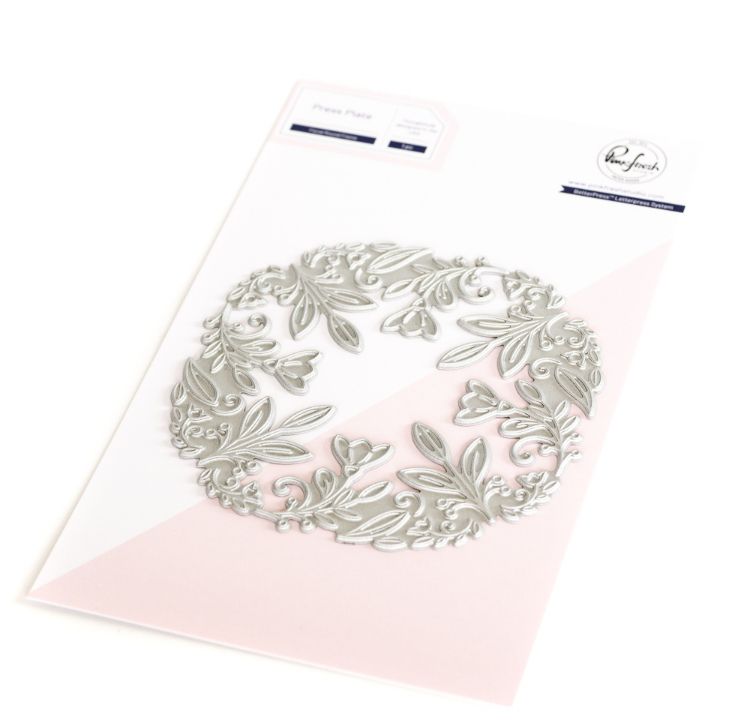 Press Plate - Floral Round Frame