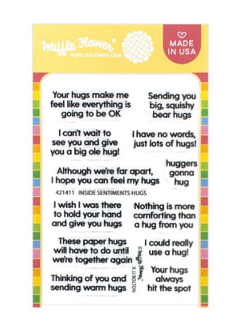Inside Sentiment Hugs - Clear Stamp