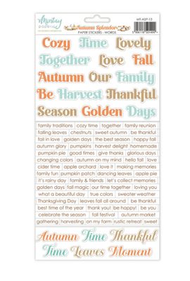 Autumn Splendor - 6x12 Paper Stickers - Words
