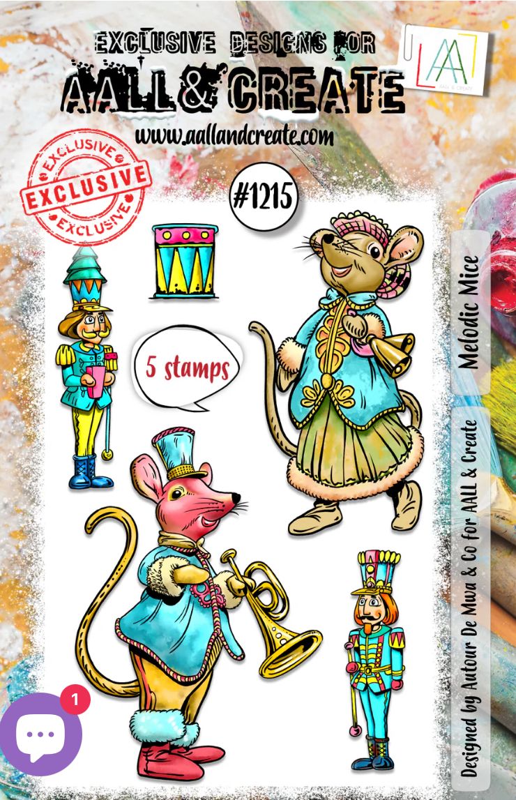 A7 Stamp Set - Melodic Mice #1215