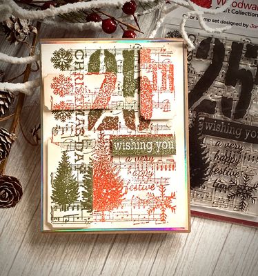 Music For Christmas Clear Stamp A2 Size
