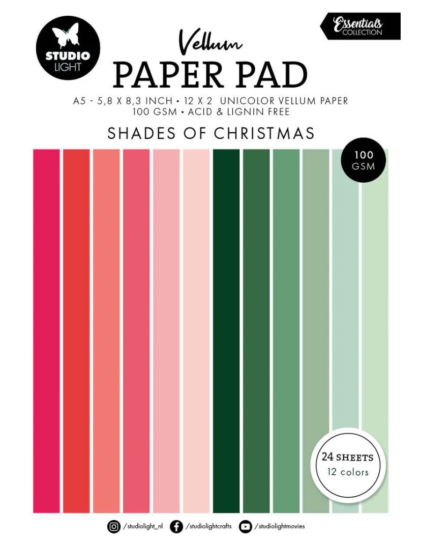 Unicolour Vellum Paper Pad - 24 Sheets