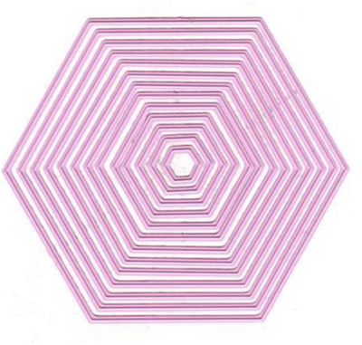Nellies Choice Multi Frame Die - Straight Hexagon