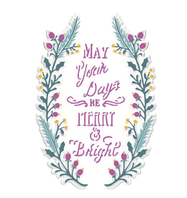 3D Textured Impression A5 Embossing Folder - Merry &amp; Bright
