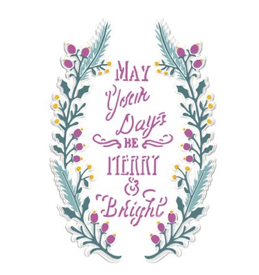 3D Textured Impression A5 Embossing Folder - Merry &amp; Bright