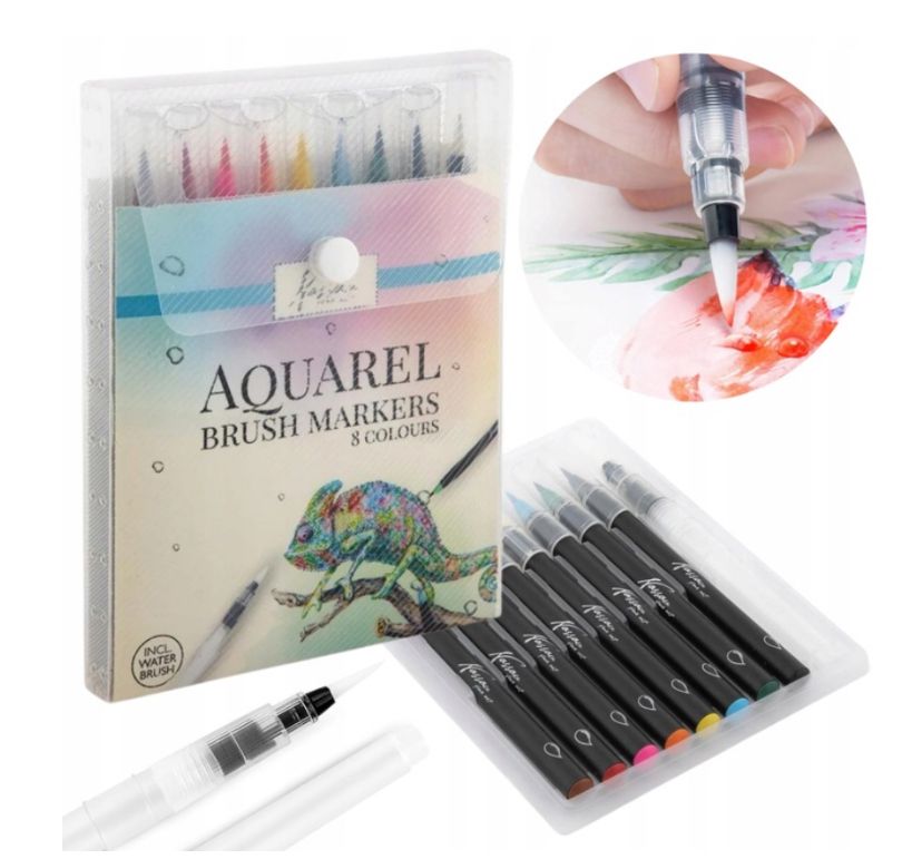 Nassau Fine Arts - Aquarel Brush Markers 8pcs