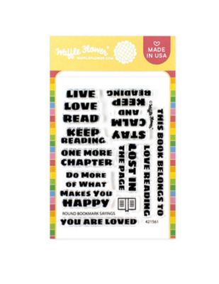 Round Bookmark Sayings - Clear Stamp
