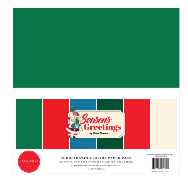 Seasons Greetings - 12 X12 Solids Kit