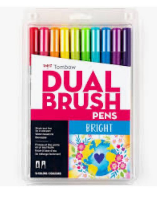 Dual Brush Pens - Bright 10pk