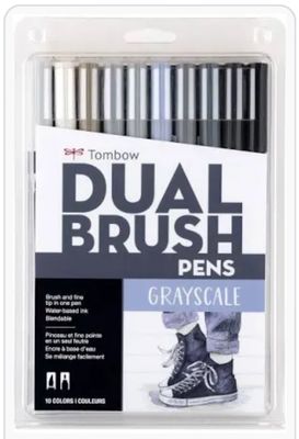 Dual Brush Set - Grayscale 10pk