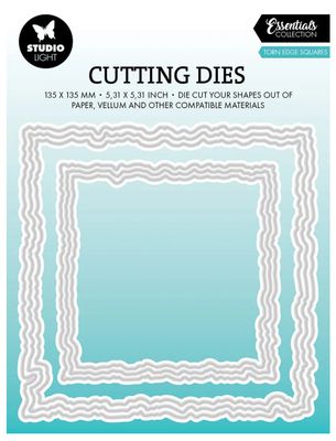 Torn Edge Square Cutting Dies - Essentials Collection