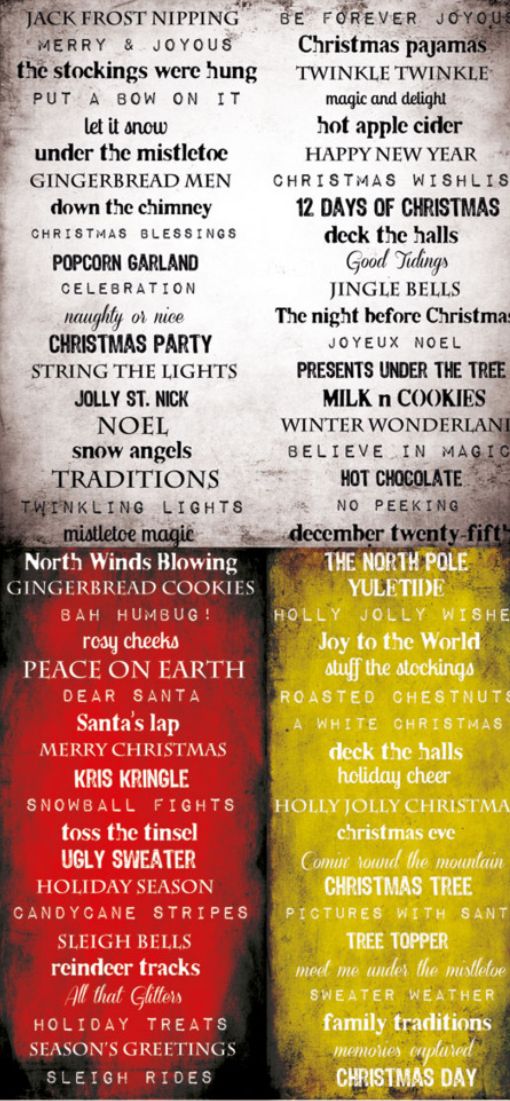 Yuletide - Word Stickers