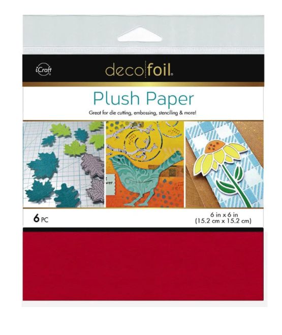 Deco Foil Plush Papers - 6x6 Cherry Red (6sheets)