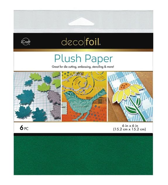 Deco Foil Plush Papers - 6x6 Emerald Green (6sheets)