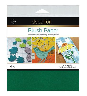 Deco Foil Plush Papers - 6x6 Emerald Green (6sheets)