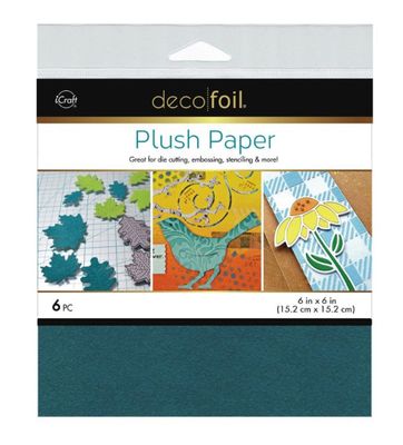 Deco Foil Plush Papers - 6x6 Teal Waters (6sheets)
