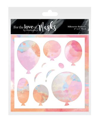 Silhouette Balloons 5x5 Mask - For The Love Of Stamps