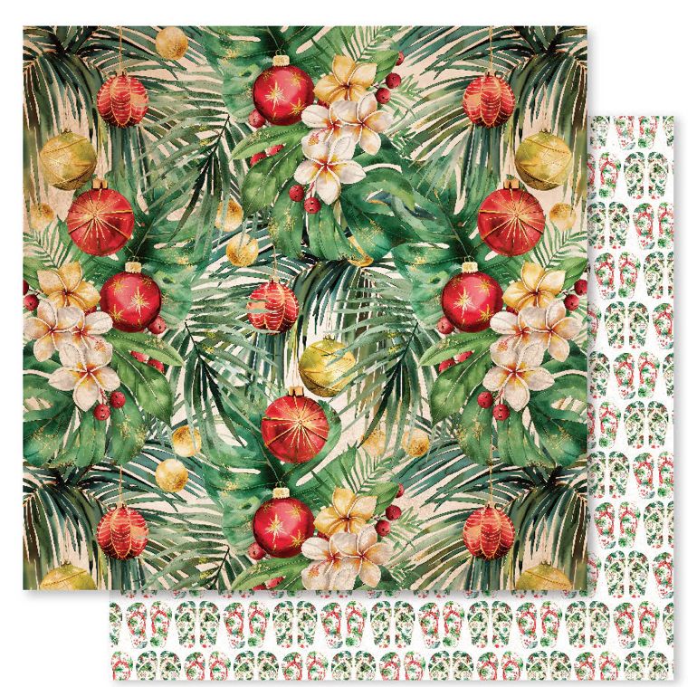 Tropical Christmas B - 12x12 Single Sheet