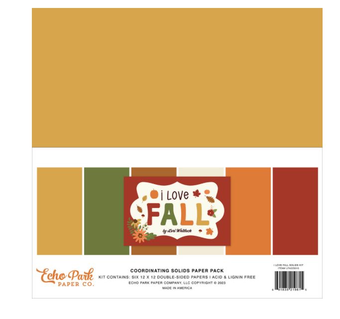 I Love Fall - 12x12 Solids Kit