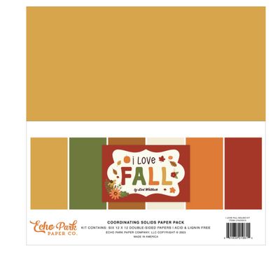 I Love Fall - 12x12 Solids Kit