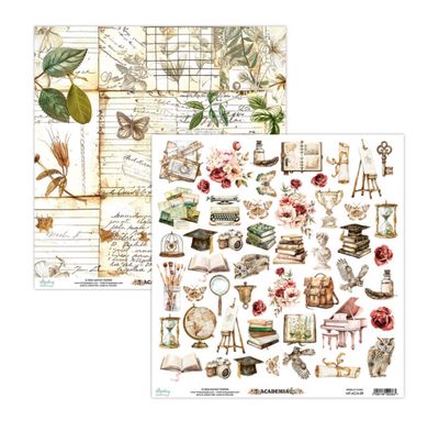 12x12 Patterned Paper - Academia  Paper Elements