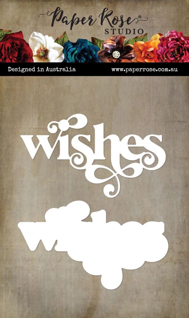 Wishes - Fancy Script  Layered Die