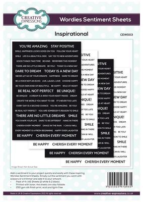 Inspirational - Wordies Sentiment Sheet