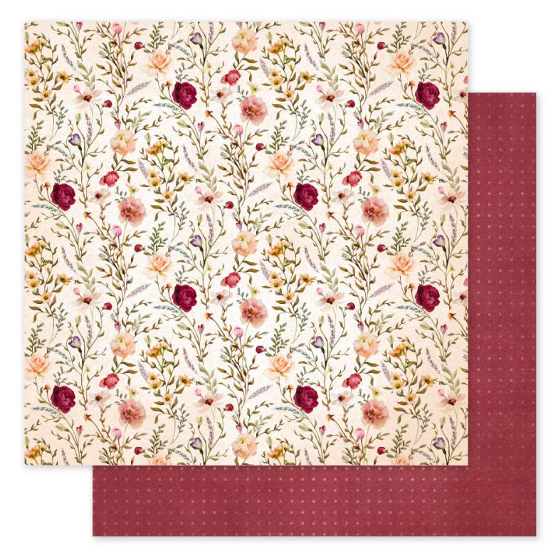 Vintage Rose  B  12x12 Single Sheet