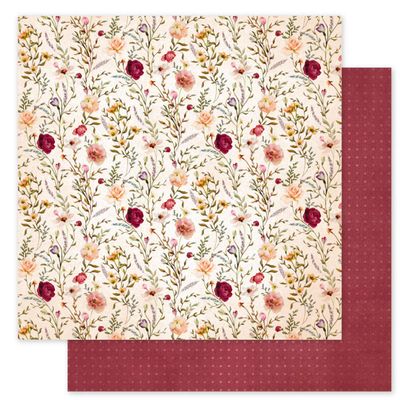 Vintage Rose  B  12x12 Single Sheet