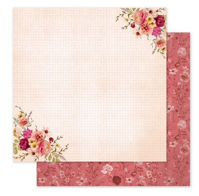 Vintage Rose Basics E  12x12 Single Sheet