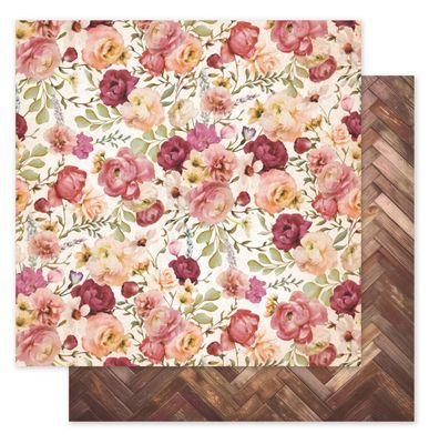 Vintage Rose  D 12x12 Single Sheet