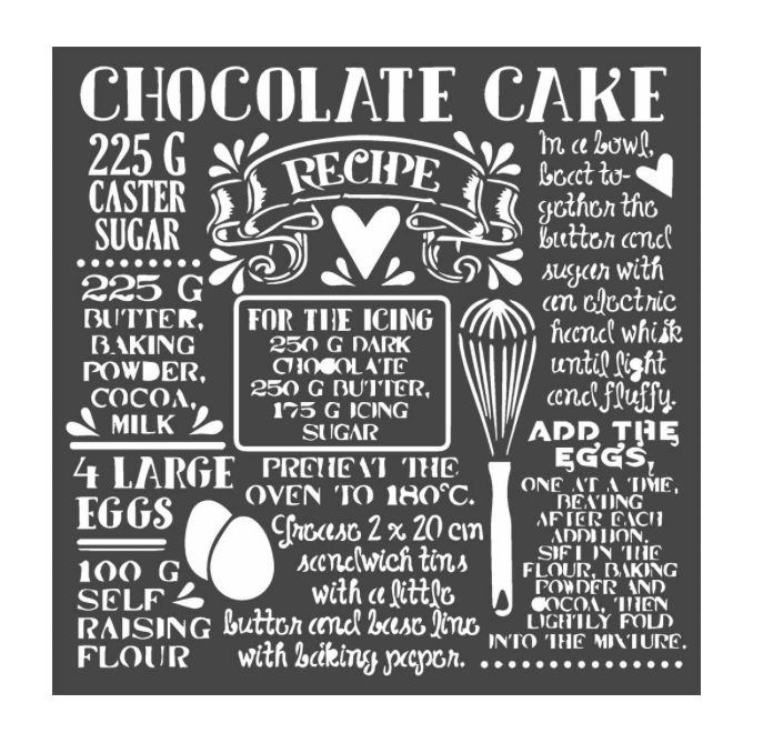 Thick Stencil Sweety - Chocolate Cake