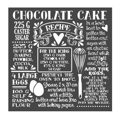 Thick Stencil Sweety - Chocolate Cake