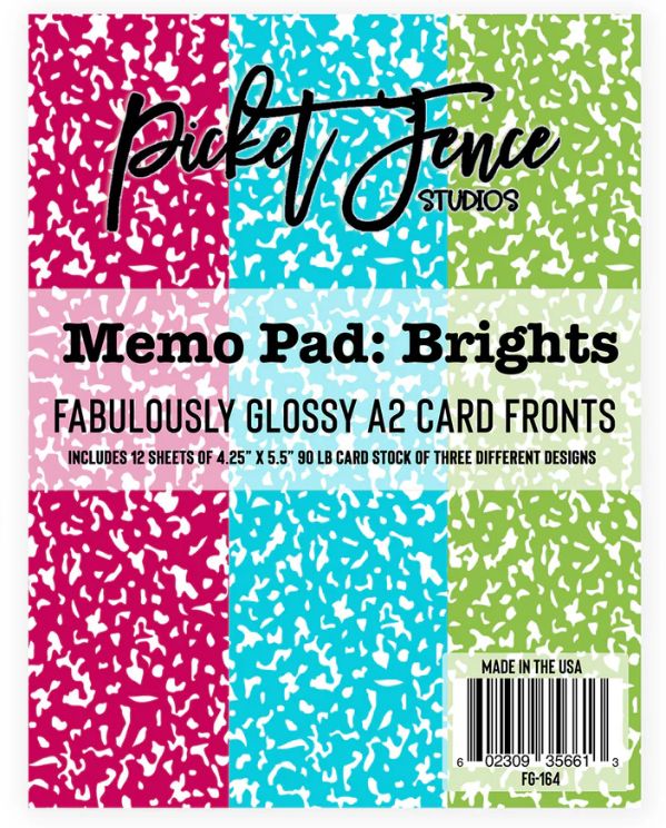 Fabulously Glossy A2 Card Fronts - Memo Pad Brights (12pk)