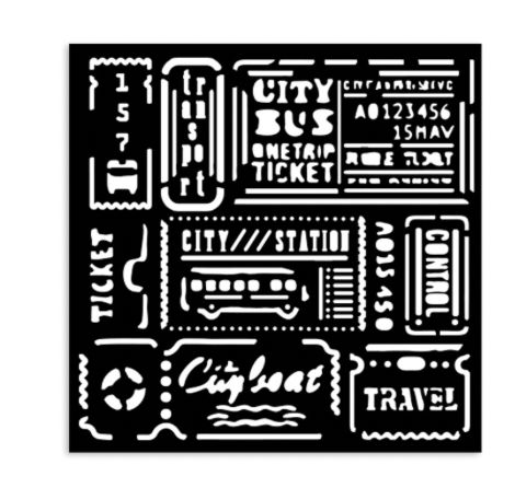 Art Of Travelling - Thick Stencil - Tickets