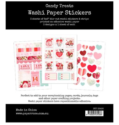 Candy Treats - 6x8 Washi Paper Sticker Pack