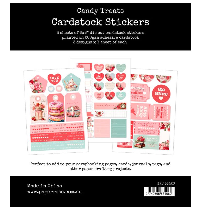 Candy Treats - 6x8 Cardstock Sticker Pack