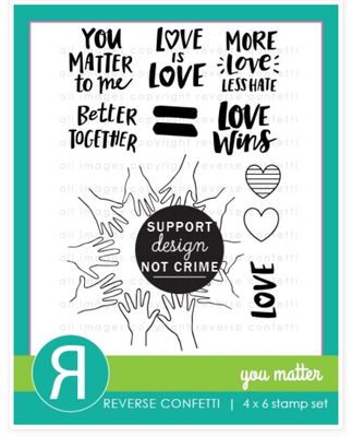 You Matter Stamp &amp; Die Set - Reverse Confetti