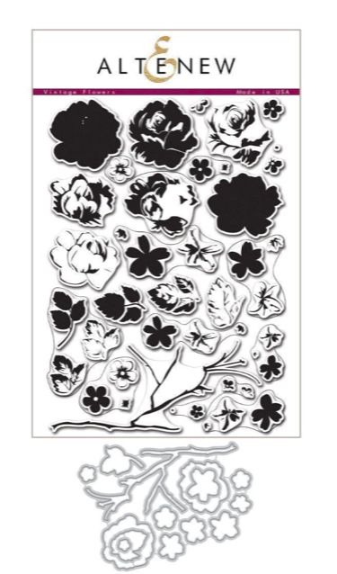 Vintage Flowers - Stamp &amp; Die Set - Altenew