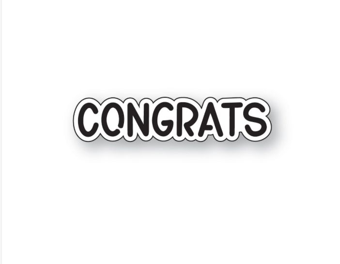 Congrats Marker Script - Die