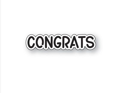 Congrats Marker Script - Die