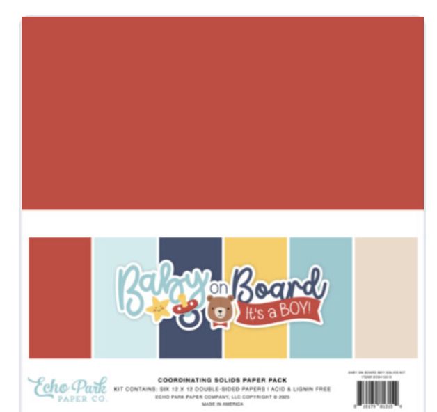 Baby On Board Boy - 12x12 Solids Kit
