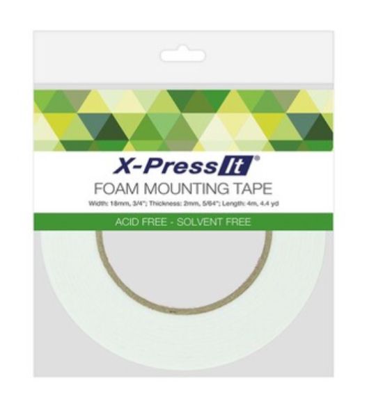 Double Sided Foam Tape 2mm Thick (18mm x 4m 3/4&quot;x 4.3yrds)