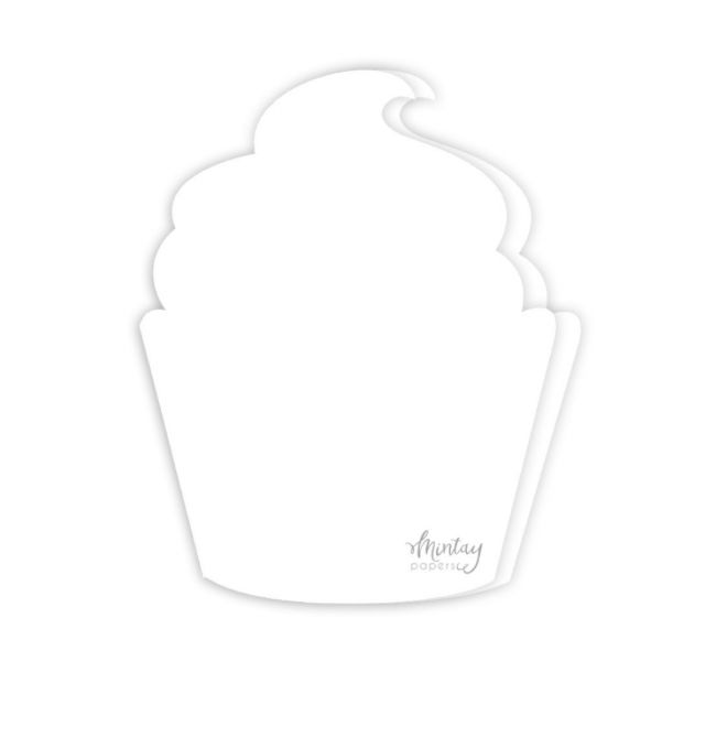 Mintay Basic Cupcake Card Base - White