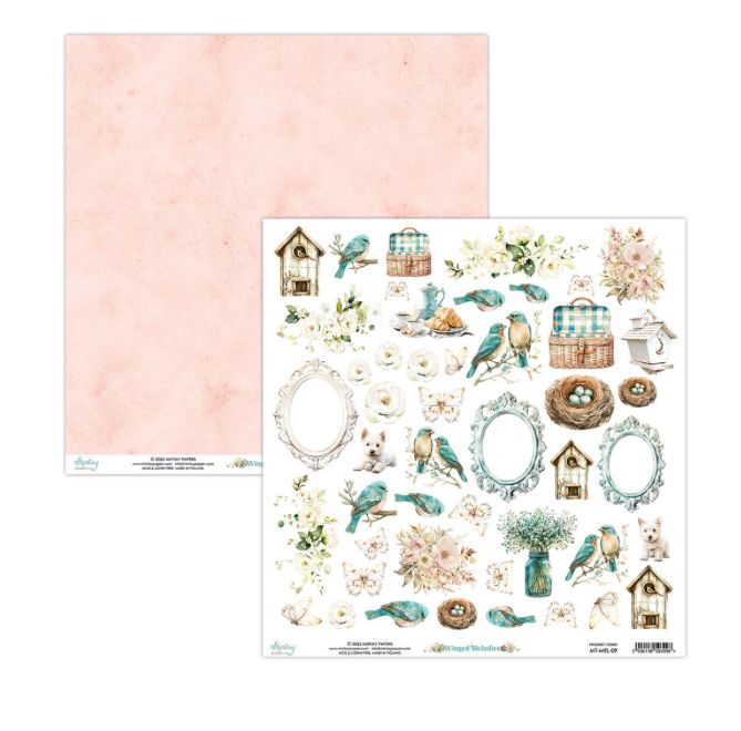 12x12 Patterned Paper Elements - Winged Melodies