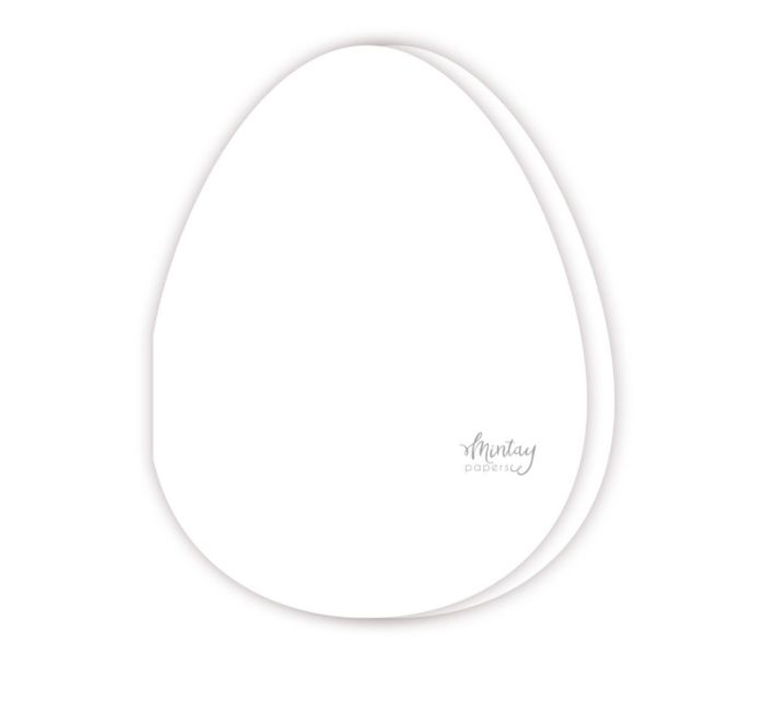 Mintay Basic Easter Egg Card Base - White