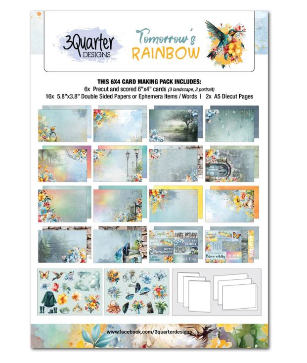 3Quarter Designs Tomorrow&#39;s Rainbow 6x4 Card Pack