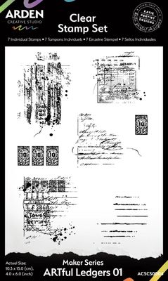Makers Series Artful Ledger 01 4x6 Stamp Set