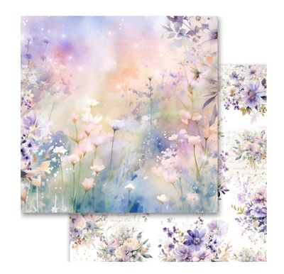 Lavender Love - Serene 12x12 Patterned Paper Single Sheet