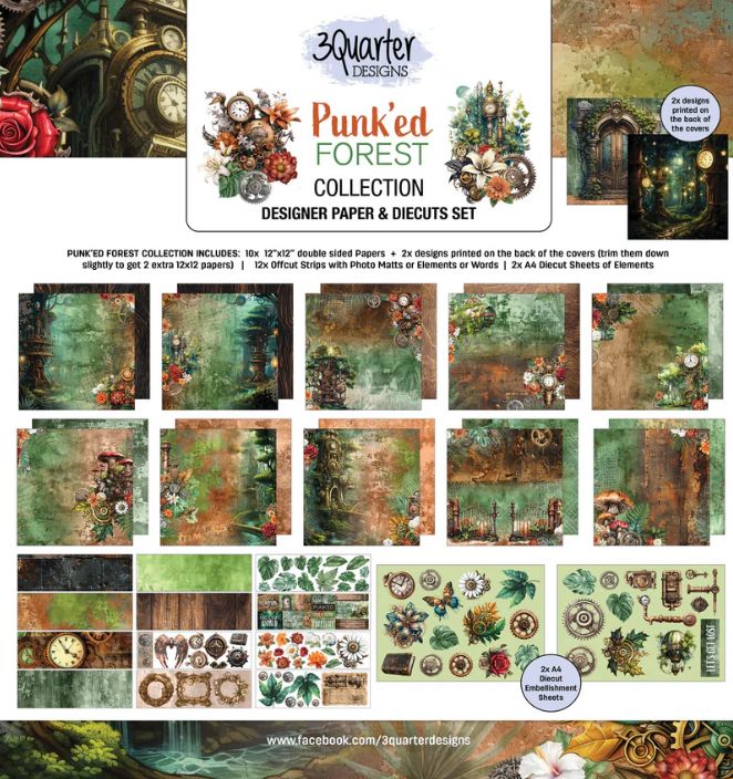 Punk&#39;ed Forest - 12x12 Design Paper &amp; Diecuts Collection
